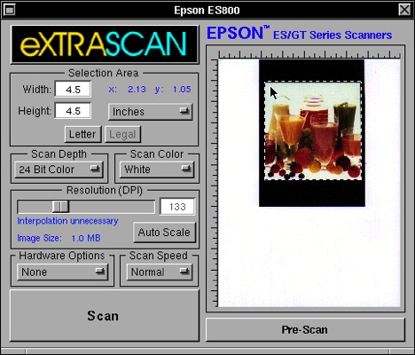 eXTRASCAN Pre-scan