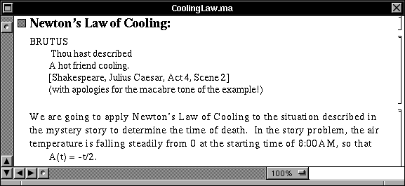 Mathematica-Nwetons Cooling Law